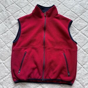 Timberland | Red and Navy Fleece Bodywarmer Vest | Size Medium